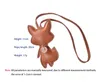 Creatieve lederen Fox touw tas hanger pu dierenpop hanger kledingaccessoires