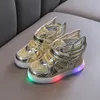 Sneakers Wings Children Shoes Fashion Spring Autumn Glow Flashing LED Shoe Kids Korean Style Baby Boys Girls Sports 231007