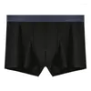 Cuecas masculinas boxers masculinos algodão roupa interior calças planas u bolsa convexa confortável respirável tamanho grande L-4XL