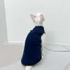 Costumes de chat Gilet matelassé en coton pour bébé Costume Sphynx Devon Rex Protection du ventre épais et chaud Anti-saleté Anti-allergie Vêtements sans poils