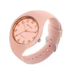 Montres-bracelets femmes montres bracelet en Silicone horloge à Quartz pour dame montre décontractée à la mode femme Sport luxe