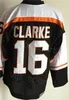 CCM Hockey Retro 8 Dave Schultz Jersey Retire 88 Eric Lindros 16 Bobby Clarke 27 Ron Hextall 26 Brian Propp 1 Bernie Parent 7 Bill Barber Genaaid Op Kleur Vintage Klassiek