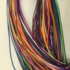 100pcs 16-18 inch mixed color adjustable 1 5mm korea waxed cotton necklace cords with lobster clasp and extension ch1558