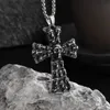 Pendant Necklaces New Gothic Lot Skull Cross Pendant Stainless Steel Necklace Men's/Women's Hip Hop Party Biker Fashion Pendant Jewelry Gifts x1009