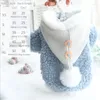 Cat Costumes Dog Clothes Autumn And Winter Princess Cotton Coat Wholesale Hat Hair Ball Cute Small Pet