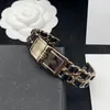 Moda de luxo mulheres jóias pulseira de ouro clássico requintado versátil tecelagem de couro design charme e simplicidade designer lindo magnífico senhora pulseira