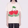 2022s Beverly Hills Cherry Designer T-shirt Men mode lyxkläder Kort ärmkvinnor Punk Print Letter Summer Skateboard Bre330Z