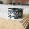 Vintage Solid 925 Sterling Silver Diamond Rings Double Laces Celtic Knot Rings for Women Wedding Silver Jewelry Size 5-12294L