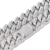 Varumärkesmode kvinna BES Fina smycken 15mm 925 Sterling Silver med Gra Moissanite Diamond Miami Cuban Curb Link Men Chain Necklace