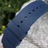 Bracelet de montre en caoutchouc de silicone de haute qualité de 20 mm pour Richard Blanc Bleu Mille Boucle Papillon Bracelet Nature Souple Bracelet à Trou de Vis H2446