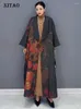 Kopa damski płaszcze Xitao Vintage Casual Print Modna moda Odrzuć kołnierz All-Match Wygląda na cienki Women Autumn Trend 2023 HQQ1559