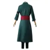 Anime Roronoa Zoro Cosplay Costume deux ans plus tard manteau pantalon et accessoire perruque verte ensemble complet Costume de fête d'Halloween pour Mencosplay