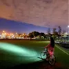 Luzes de bicicleta NATFIRE 10000mAh Luz de bicicleta Digital Indicador de bateria USB Conjunto recarregável com 3 suportes 7000LM 8 Lanterna LED 231009