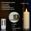 Candles Led Candle Rechargeable By usb With Flickering Flame Wedding Decorative Tealight Timed Remote Columnar 231009