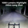 Lumières de vélo OFFBONDAGE Lumière de vélo 1000Lumen Phare Power Bank Lampe de poche Guidon USB Charge VTT Route Highlight 231009