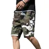 Zomer Heren Outdoor Camouflage Cargo Shorts Plus Size Pocket Katoen Casual Halve Broek Midden Taille Trekkoord Losse Shorts Bib Overal2514