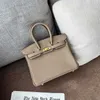 Handtasche Damen Designer Tasche 2024 Elefant Grau Echtes Leder Große Kapazität Litschi Muster Echtleder Tasche Vielseitiges Temperament