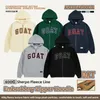 Men's Jackets INFLATION Winter Thick Fleece Warm Jacket Unisex Letter Print Oversized Zip Up Hooded