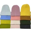 Bérets coréen couleur unie tricoté chapeau automne hiver unisexe laine acrylique bonnet Y2k tout-match dame Skullies bonnets casquette Ski chapeaux chauds