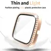 Fashion Bling Diamond Smartwatch -fodral för Fitbit Versa 1 2 3 4 Armor Cover Screen Protective Fram Bumper