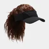 Berretti da baseball Personalità Berretto da baseball regolabile Riccioli Parrucca Divertente Festa Rimovibile Unisex Hip Hop Moda Cappello da papà con visiera