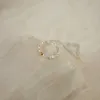 Fedi nuziali Coreano Perla imitazione Perla minimalista Anello da dito Anello bianco con perla rotonda Regalo di anniversario di matrimonio 231007