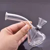 Groothandel mini goedkoop proteerbaar glazen tabak Bong Water Pijpen Pyrex Clear Hookah waterolie brander Rigs bongs dikke bedwelmende recycler rig met rokende droge kruidenkom