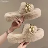 ガイガイファースリッパ女性秋冬冬大サイズファッション厚いボトムスライドホームオープントゥYtmtloy Zapatillas Mujer Casa 231009