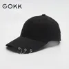 Czapki na zewnątrz Cokk Hip Hop Women's Baseball Cap z Ring Circle Hats dla mężczyzn Kobiety Unisex Dad Hat Regulowany Kpop Kpop Korean Style Gorra 231007