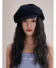 Berets Women's Elegant Autumn Baggy Lazy French Artist Hats Solid Army Green Octagonal Painter Cap Gorros