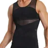 Chemise de Compression pour hommes, gilet amincissant, sous-vêtements ventre serré, débardeur