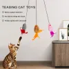 Jouet interactif avec crochet sans trace, jouets interactifs avec corde élastique, simulation d'appels de souris pour chats d'intérieur, chaton, exercice de chasse, produits pour animaux de compagnie