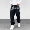 2022 Ropa Köpek Baskı Sokak Giyim Erkekler Hip Hop Bol Jeans Pantolon Y2K Giysileri Düz gevşek Goth denim pantolon Pantnes Vaqueros T2207286M