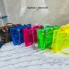 5A Luxury Bag Bags Shopping Shopping Totes Designer Claic Handväskor Tryck Flower Laser Dazzle Color Beach Bag Shopping S Kvinnor PVC Handväska Purses Transparent Tot