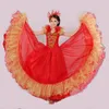 Stage Wear 360 degrés Performance Espagnol Corrida Robe de danse du ventre pour femmes longue robe flamenco fille rouge Falda robes