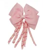 4 -calowe Korker Streamer Wstążka Elastyczna Bobble Grosgrain Wstążka Długa Korker Tail Fancy Fair Bow z klipsem dla dziewczyn 20pcs/partia