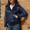 Vestes Femmes Femmes Épais Chaud Daim Veste D'agneau Court Moto Manteaux Faux Shearling En Peau De Mouton En Cuir Pull De Sport Vêtements Confortables