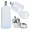 Serviessets 3 stuks Airbrush Vervanging Pot Doorzichtige Plastic Beker Fles Conserveermiddel Doseren Flessen Glas Metaal Demontabel