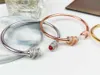 women designer bracelet Three colors optional jewelry Fashion Round red agate embellishment bracelets Including box Preferred Gift