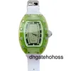 Milles Watch Richads Mile Full Diamond Green Alta Qualidade para Mulheres Rm0702 Designer Luxurys Richa Relógio de Pulso Mecânico Totalmente Automático Nyh1