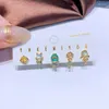 Stud Earrings 5 Pcs Cute Colored Zircon Piercing Set For Women Luxury Small Animal Jewlery Gifts