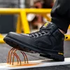 Chaussures de sécurité Dernières bottes en cuir imperméables pour hommes avec embout en acier chaussures de travail de sécurité Anti-écrasement bottes de soudage de Construction indestructibles 231009