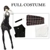 Game Persona 5 Cosplay Queen Makoto Niijima Cosplay Costume School Uniform Outfits Lång ärm Top Halloween Costume för Womencosplay