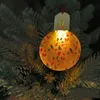 Sublimation Blanks LED Acrylic Christmas Ornaments With Red Rope For Christmas Tree Decorations