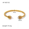 Bangle High-End Stainless Steel 18k Gold Plating Bracelets For Women Waterproof Jewellery Luxury Bangles On Hand 2023 Pulsera Mujer