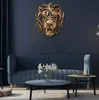 Decorative Objects Figurines Rare Find Large Lion Head Wall Mounted Art Sculpture Gold Resin Luxury Decor Kitchen Bedroom Dropshippin 231009