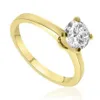 1 00 CT Round CUT D SI1 Simulation Diamond SOLITAIRE ENGAGEMENT RING 14K YELLOW GOLD NEW2665