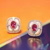 Stud Earrings White Seawater Shell For Women Fine Jewelry Cute Style Different Colors 925Sterling Silver With Zircon