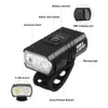 자전거 조명 LED 자전거 1000lm USB 충전식 파워 디스플레이 MTB Mountain Road Front Lamp Flashlight Cycling Accessories 231009