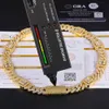 Arrival Luxury 15mm Gold Plated Solid 925 Sterling Silver Vvs Moissanite Diamond Miami Cuban Link Chain Necklace